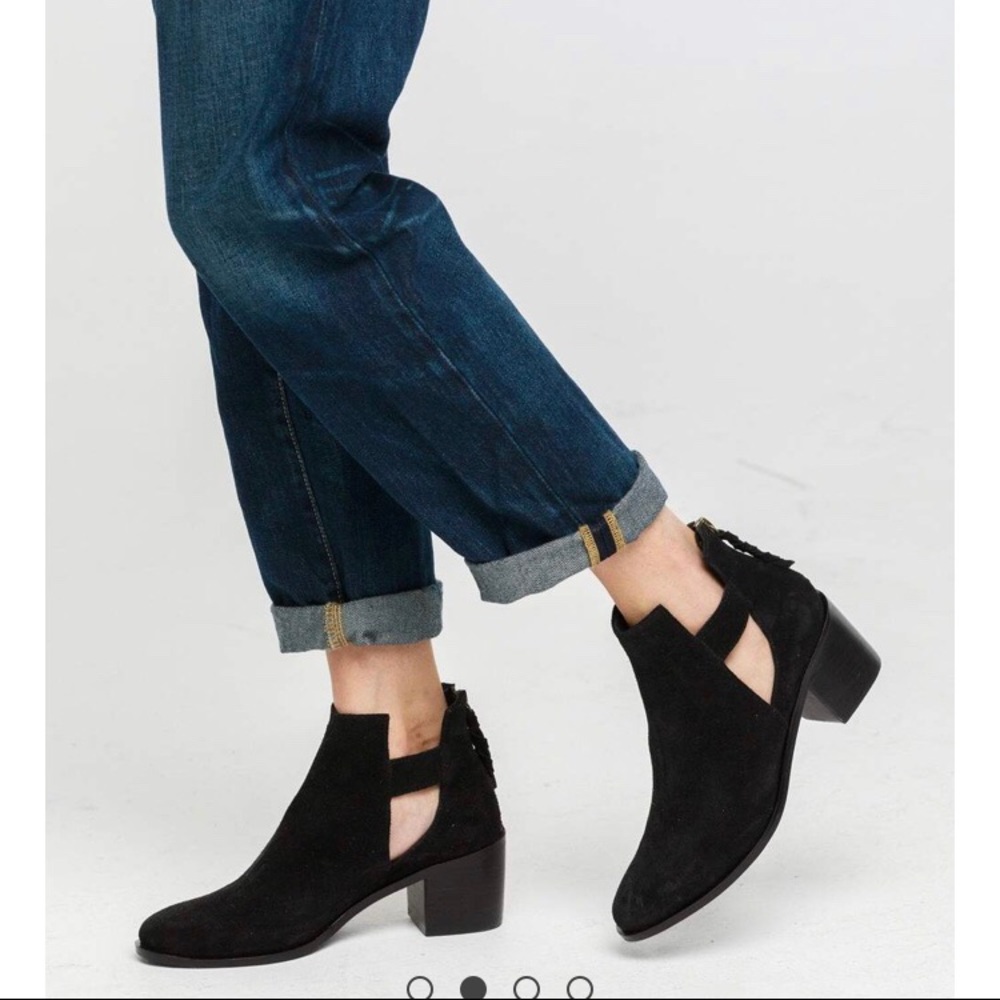ABLE Black Gamboa Cut-out Booties
